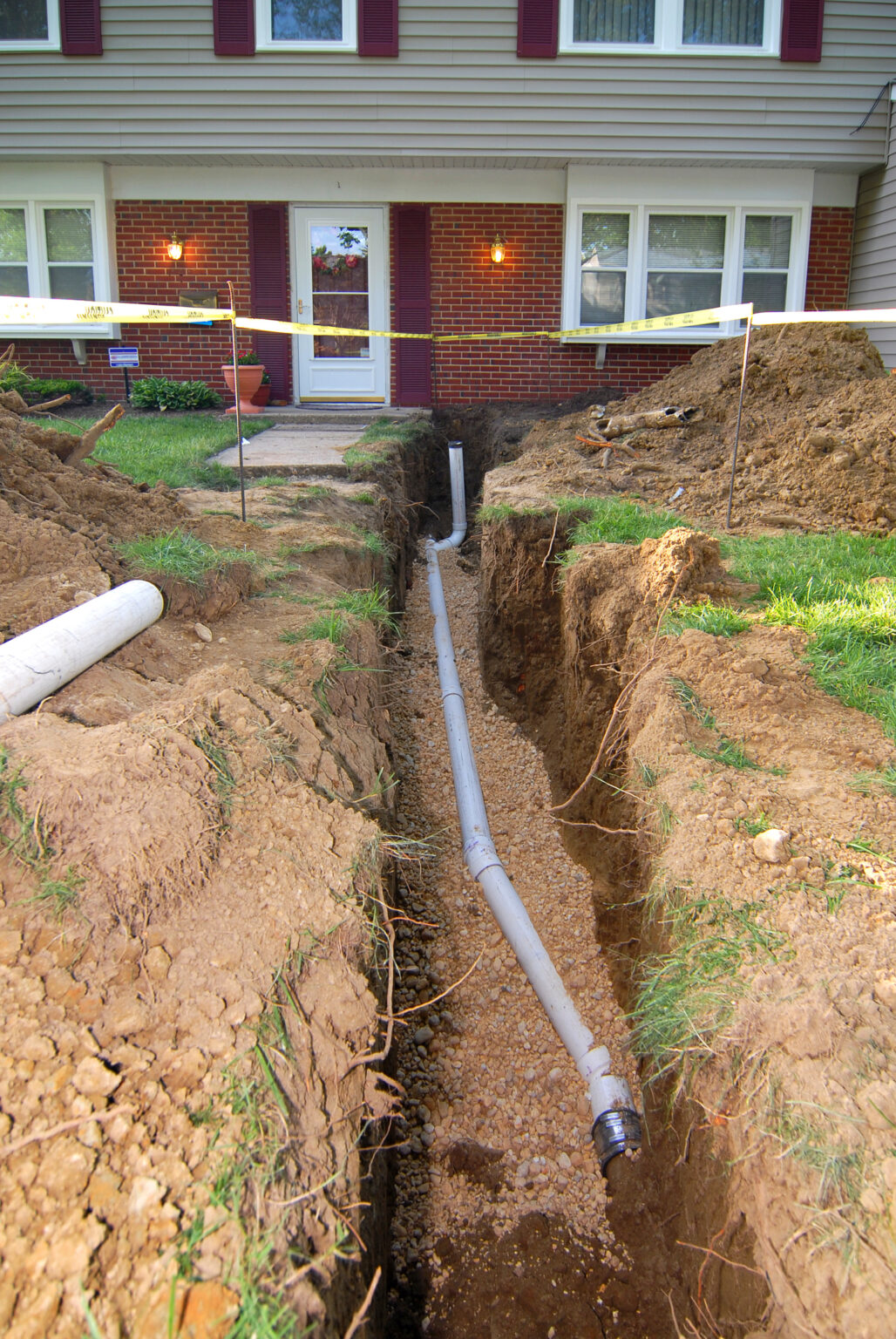 A home that's main septic line has had to be dug up because of blockage and or roots in pipe